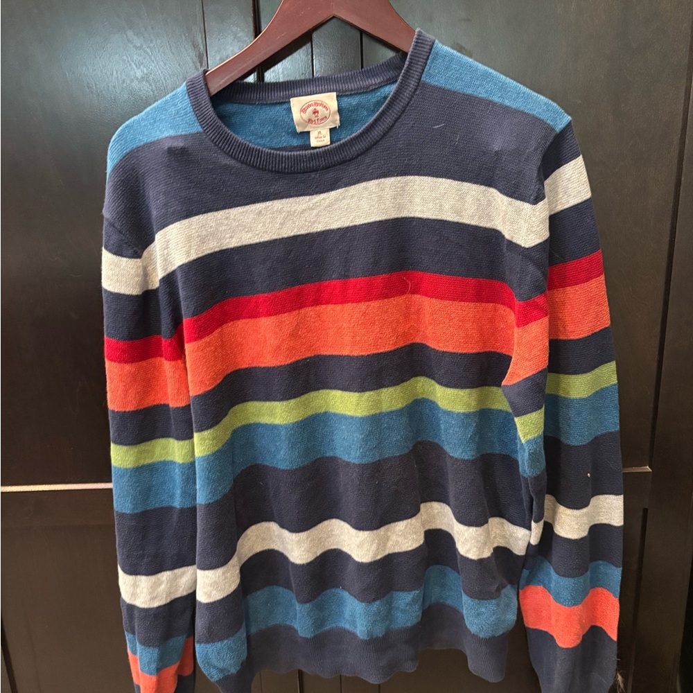 Brooks brothers Colorful Striped Sweater for Men, 100% cotton XL